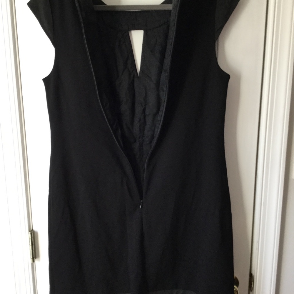 Trina Turk 10 Black/Gray Cap Sleeve Dress - Picture 5 of 6